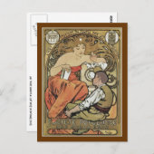 ミュシャ – ソシエテ・ポポポポレア・デ・ボーアーツ ポストカード (正面/裏面)