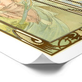 ミュシャ、タイムズ・オブ・ザ・シーズンズ、アールヌーボー ポスター (角)