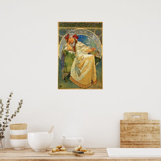 ミュシャ-プリンセスヒアシンス1911 ポスター (キッチン)