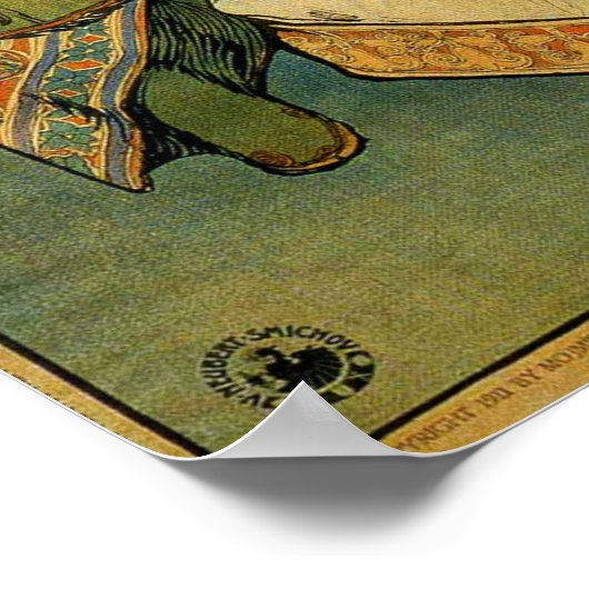 ミュシャ-プリンセスヒアシンス1911 ポスター (角)