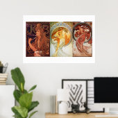 ミュシャ ポスター (ホームオフィス)