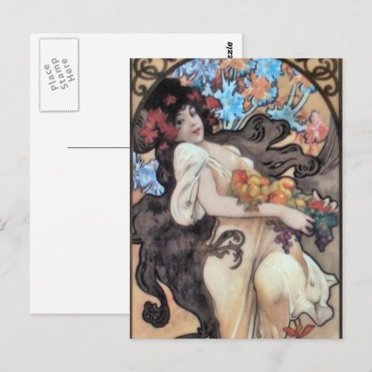 ミュシャ ポストカード (正面/裏面)