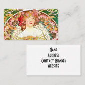 ミュシャ 名刺 (正面/裏面)