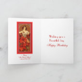 ミュシャ~大切「石 – ルビー」7月誕生日カード カード (内部)