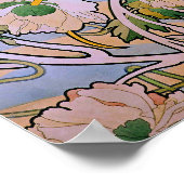 ミュシャ – 牡丹 ポスター (角)