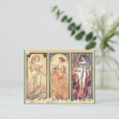 ミュシャ～3つのパネル ポストカード (スタンド正面)