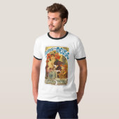 ミュシャ- Bieres de la Meuse (Beer of the Muse) Tシャツ (正面フル)