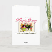 ミュシャ～ "L'Amethiste" 2月バースデーカード カード (裏面)