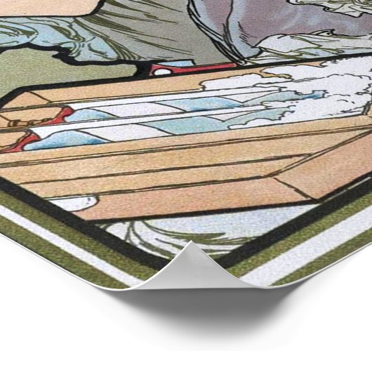 ミュシャ- Parfum 1896 ポスター (角)