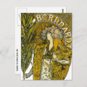 ミュシャ- Sarah Bernhardt - Gismonda ポストカード (正面/裏面)