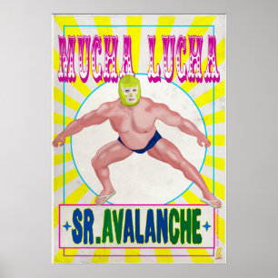 ミュシャLUCHA - Sr. Avalanche ポスター