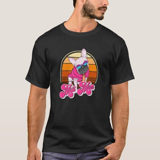 ミュットママおもしろいドッグ8 Tシャツ (正面)