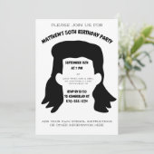 ミュレおもしろいーパーソナライズされたトの髪型バースデーパーティー 招待状 (スタンド正面)