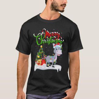 ミュレおもしろい動物愛好家クリスマス照明ミュレクリスチム Tシャツ