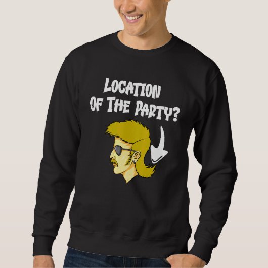 ミュレットヘアスタイルの場所パーティーレッドネック スウェットシャツ (正面)