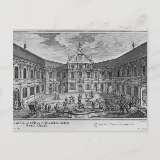 ミュンヘンにある宮殿, ドイツ ポストカード (正面)