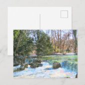 ミュンヘンのアイスバッハの水彩画 ポストカード (正面/裏面)