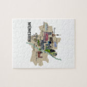 ミュンヘンの地図の概観 ジグソーパズル (横)