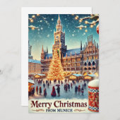 ミュンヘンの懐かしいクリスマス – ホリデーチャーム 招待状 (正面/裏面)