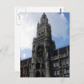 ミュンヘンの時計台Marienplatz ポストカード (正面/裏面)