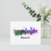 ミュンヘンの水彩画 ポストカード (スタンド正面)