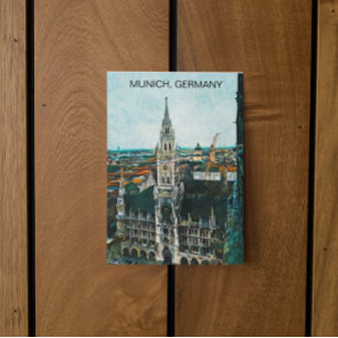 ミュンヘンカラフルドイツ油絵を描 ポストカード