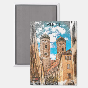 ミュンヘンカラフルドイツFrauenkirche マグネット