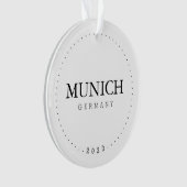 ミュンヘンシンプルドイ国際的ツ旅行カスタム オーナメント (正面)