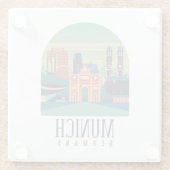 ミュンヘンスタイリッシュシティスケープ ガラスコースター (裏面)