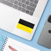 ミュンヘンストライプの国旗（ドイツ） シール (ノートパソコンとiPhone)
