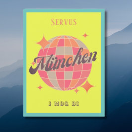 ミュンヘンドイツランドレトロサーヴスネオン葉書 ポストカード
