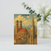 ミュンヘンバイエルドイツヴィンテージ旅行 ポストカード (スタンド正面)