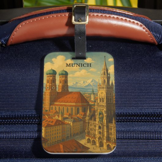 ミュンヘンバイエルドイツヴィンテージ旅行 ラゲッジタグ (正面インサイチュ2)