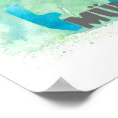 ミュンヘンバイエルンレトロのハイライトを持つ地図 ポスター (角)