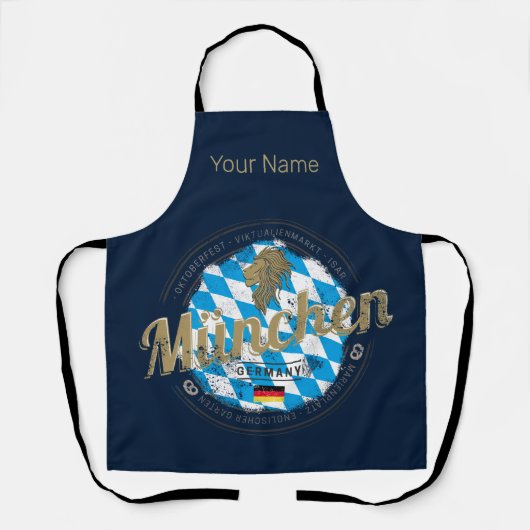 ミュンヘンバイエルンヴィンテージオクトーバーフェストドイツシティ エプロン (正面)