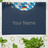 ミュンヘンバイエルンヴィンテージオクトーバーフェストドイツシティ キッチンタオル (折り畳み)