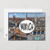 ミュンヘンマルチビュー ポストカード (正面/裏面)