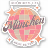 ミュンヘンミュンヘンバヴァリアドイツレトロディスコ シール (正面)