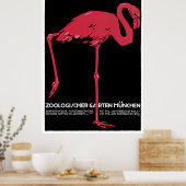 ミュンヘン動物園のヴィンテージ旅行ポスター ポスター (キッチン)