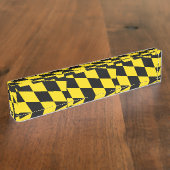 ミュンヘン国旗を掲げた愛国的な卓上の銘板 デスクネームプレート (側面)