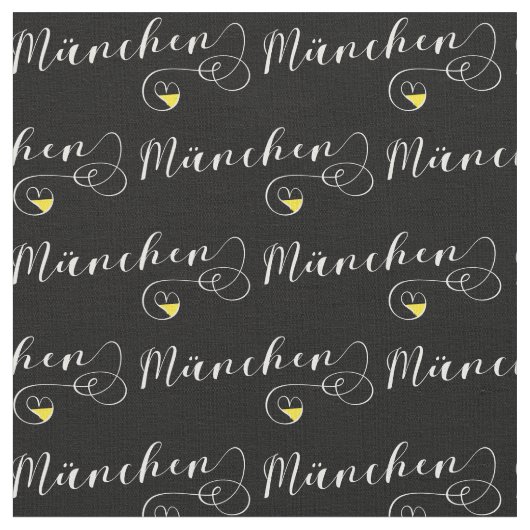 ミュンヘン国旗ハート、ミュンヘン国旗 ファブリック (クローズアップ)