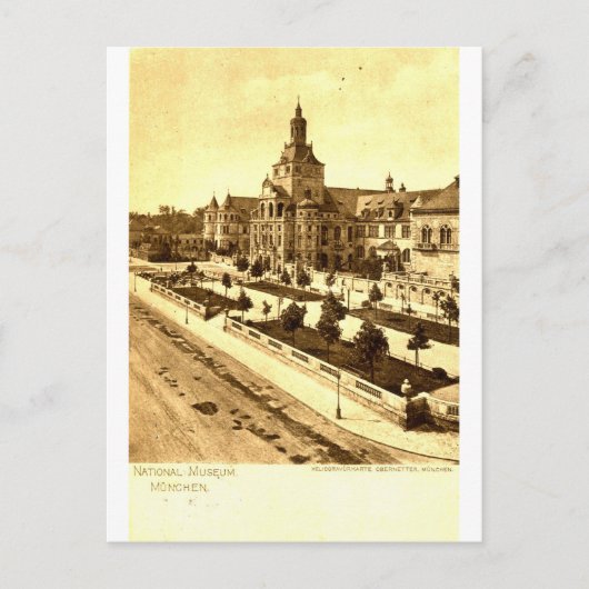 ミュンヘン国立博物館ドイツ1924ヴィンテージ ポストカード (正面)