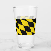 ミュンヘン州旗を持つ愛国的なガラス杯 タンブラーグラス (裏面)