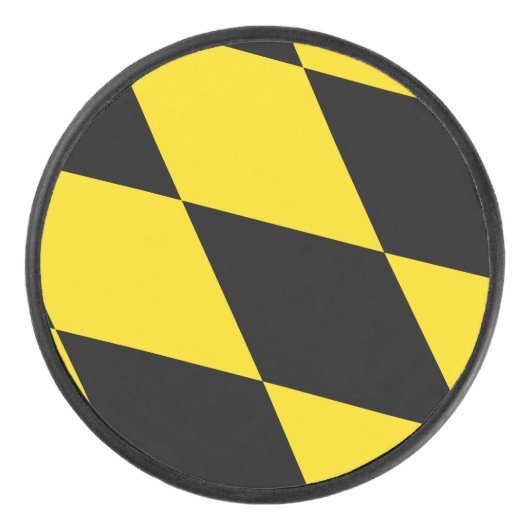 ミュンヘン州旗を持つ愛国的なホッケーパック アイスホッケーパック (正面)