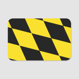 ミュンヘン州旗を持つ愛国的な名前タグ 名札