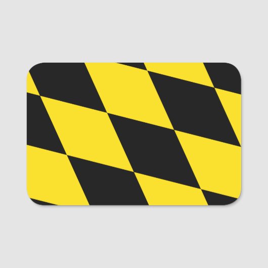 ミュンヘン州旗を持つ愛国的な名前タグ 名札 (正面)