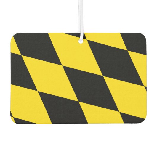 ミュンヘン州旗を持つ車の新入生 カーエアーフレッシュナー (正面)