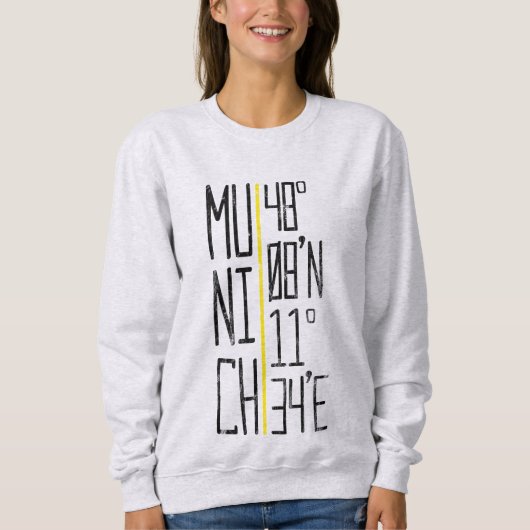 ミュンヘン座標タンクトップ，ドイツ スウェットシャツ (正面)