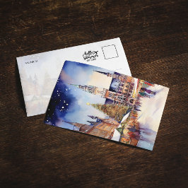 ミュンヘン水彩絵葉書のクリスマス 招待状