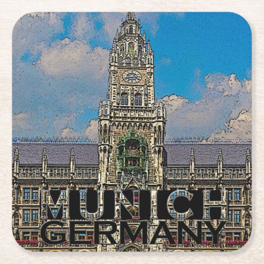 ミュンヘン スクエアペーパーコースター (正面)
